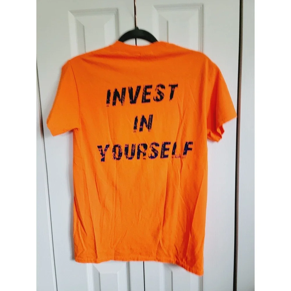 Scoop Dreamz Boys S Orange Basketball T-Shirt Invest In Yourself‎ Graphic